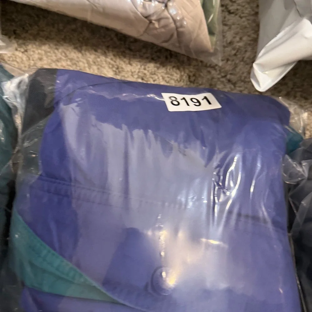Vintage Columbia Sportswear Colorblock Jacket Purple Teal Black 90s Windbreaker